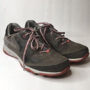 Ahnu Sugar Venture Gray and Brown Suede Leather Low Top Sneakers